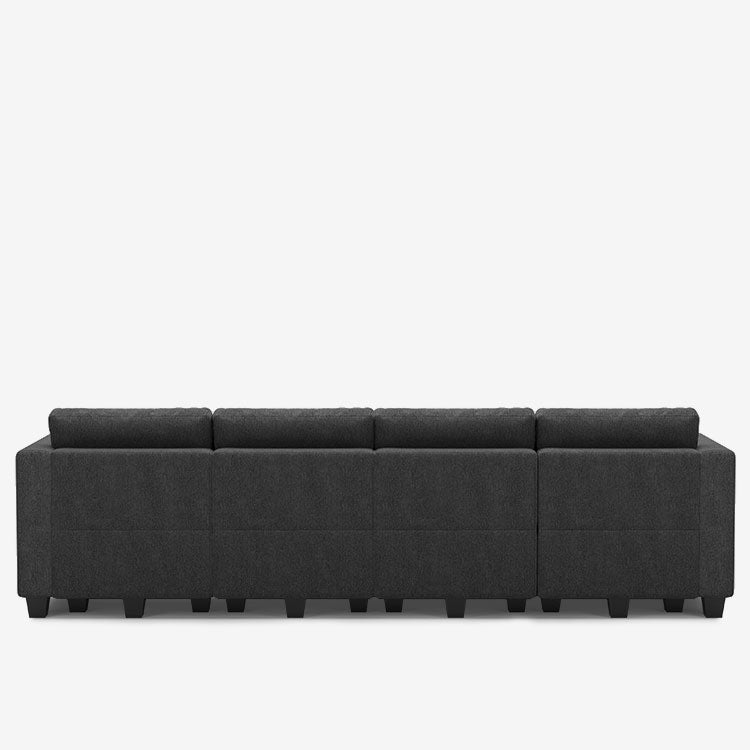 Canapé modulaire Belffin 5 places + 6 côtés avec siège de rangement