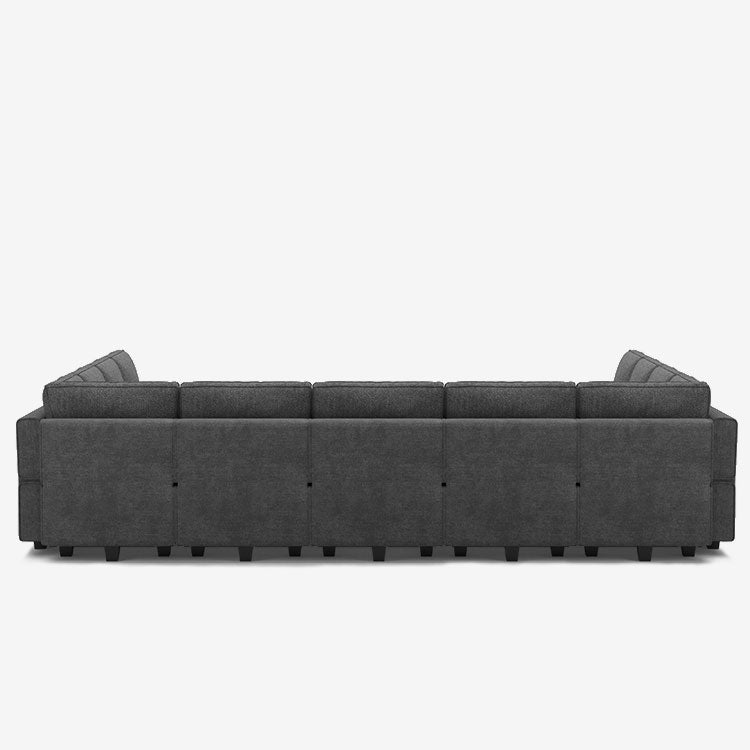 Belffin 14 Seats + 13 Sides  Modular Terry Sofa with Storage Seat and Ottoman
