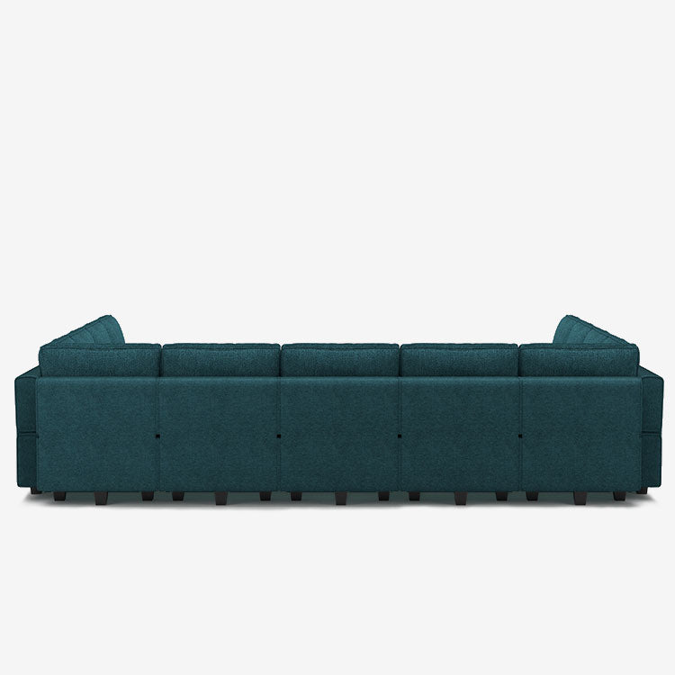 Belffin 14 Seats + 13 Sides  Modular Terry Sofa with Storage Seat and Ottoman