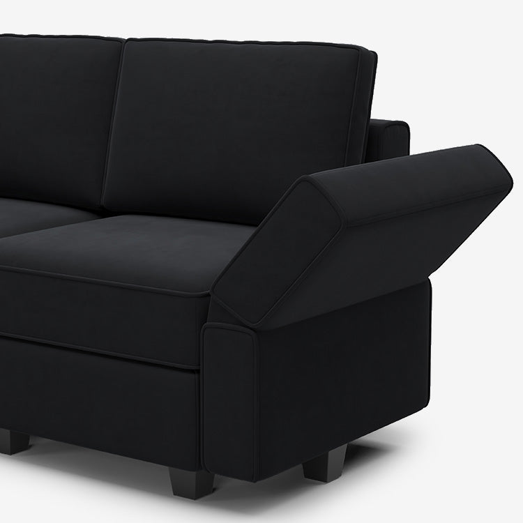 Belffin 9 Seats + 11 Sides Modular Velvet Sofa with Storage Seat and Ottoman