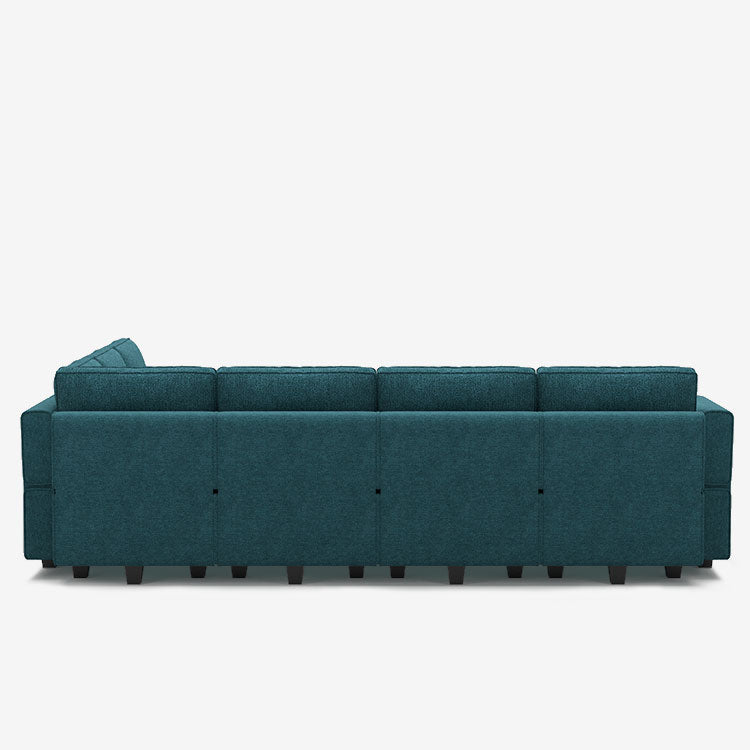 Belffin 7 Seats + 9 Sides Modular Terry Sofa with Storage Seat and Ottoman