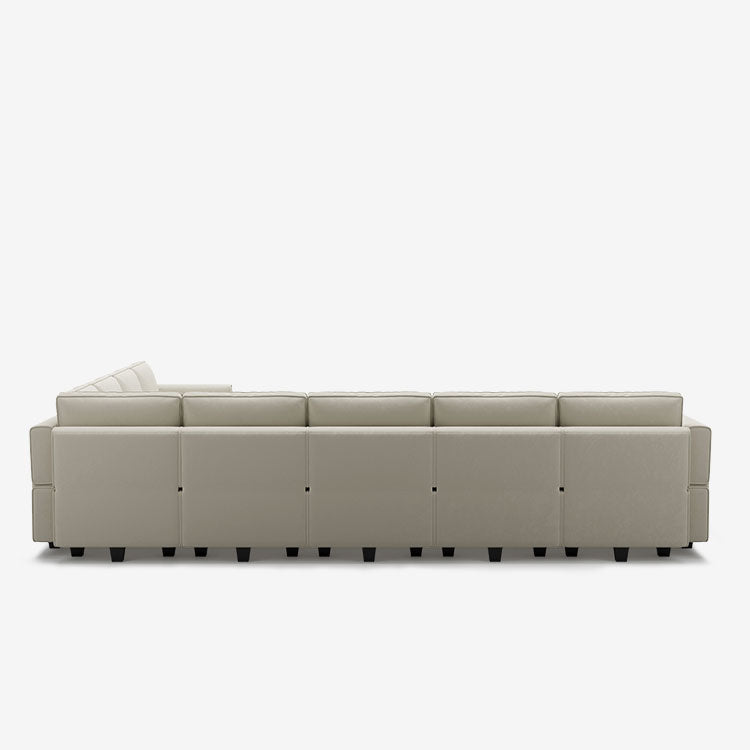 Belffin 9 Seats + 11 Sides Modular Velvet Sofa with Storage Seat and Ottoman