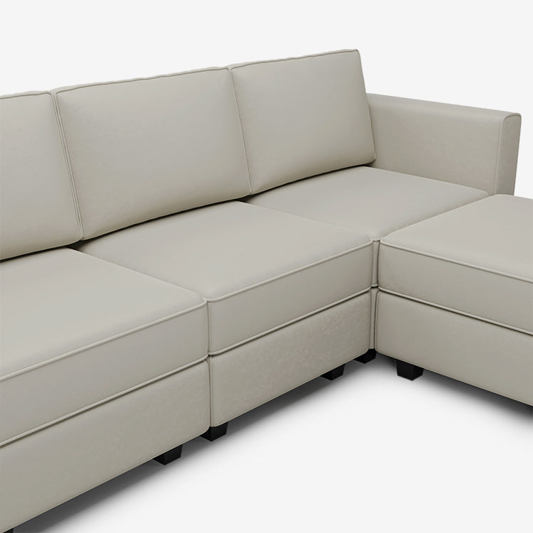Belffin 17 Seats + 14 Sides Modular Velvet Sofa with Storage Seat and Ottoman
