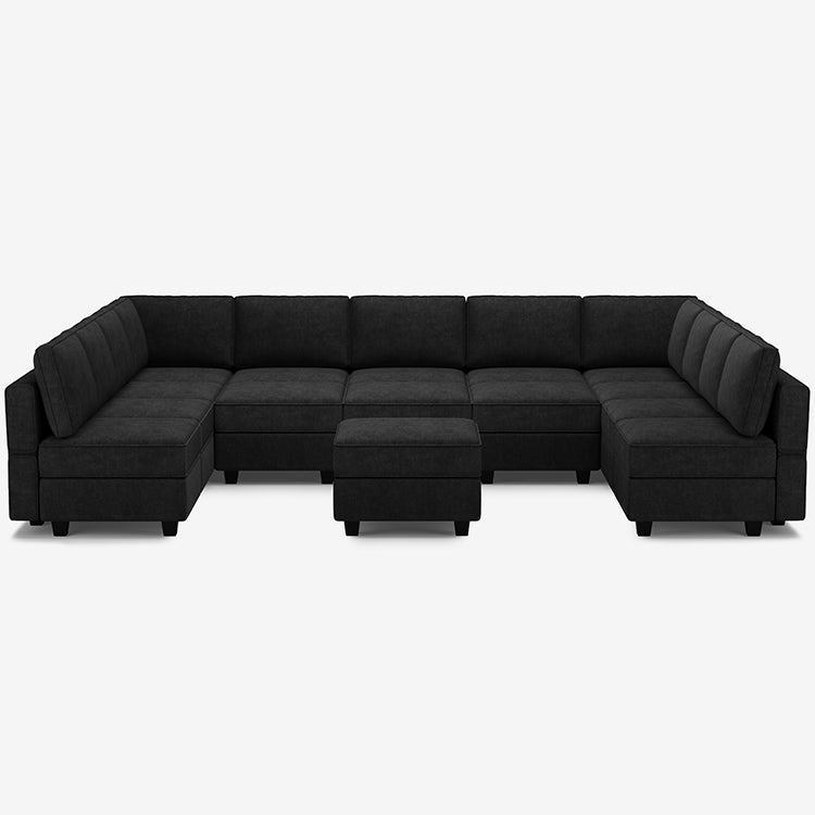 Belffin 14 Seats + 13 Sides  Modular Terry Sofa with Storage Seat and Ottoman