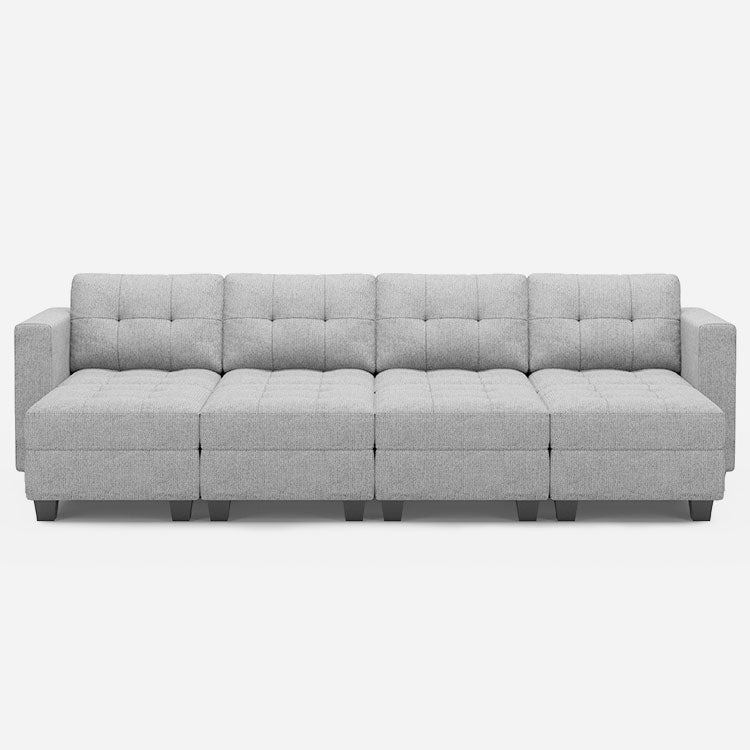 Belffin 8 Seats + 6 Sides Modular Weave Sleeper Sofa with Storage Seat