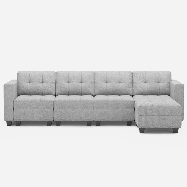 Canapé modulaire Belffin 5 places + 6 côtés avec siège de rangement
