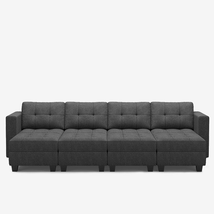 Belffin 8 Seats + 6 Sides Modular Weave Sleeper Sofa with Storage Seat