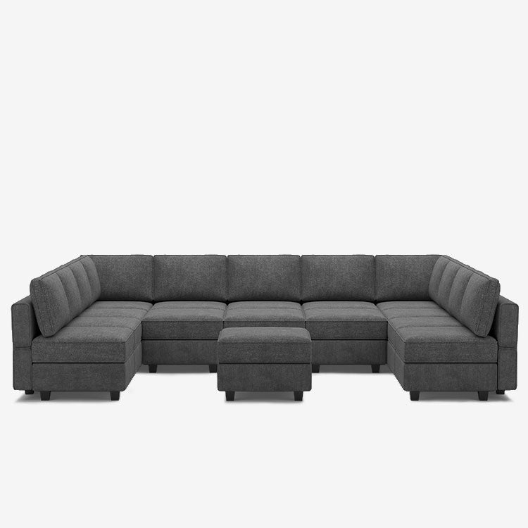 Belffin 14 Seats + 13 Sides  Modular Terry Sofa with Storage Seat and Ottoman