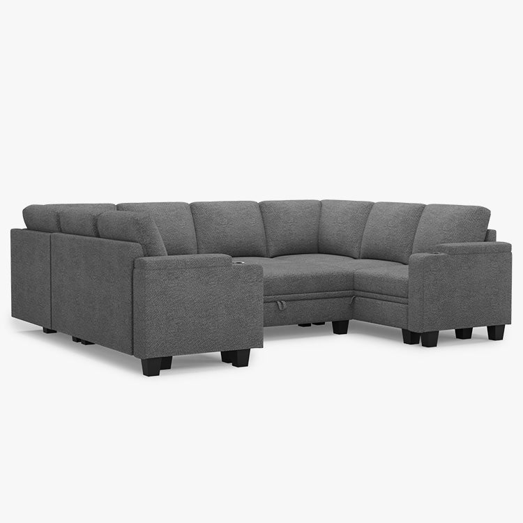 Canapé modulaire 8 places en chenille Belffin