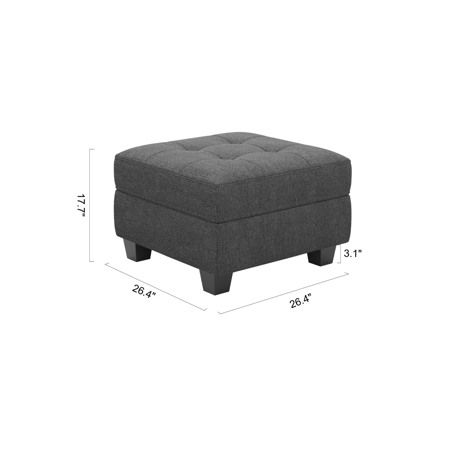 Belffin Modular Weave Ottoman