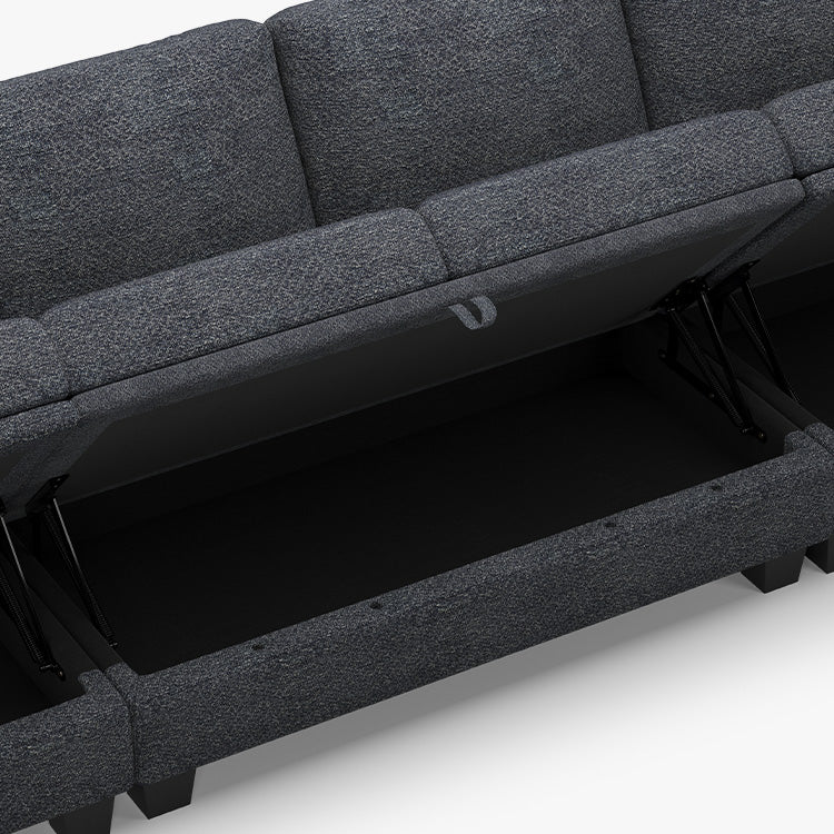Canapé modulaire 8 places en chenille Belffin
