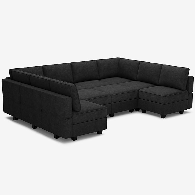 Belffin 10 Seats + 10 Sides  Modular Terry Sofa with Storage Seat