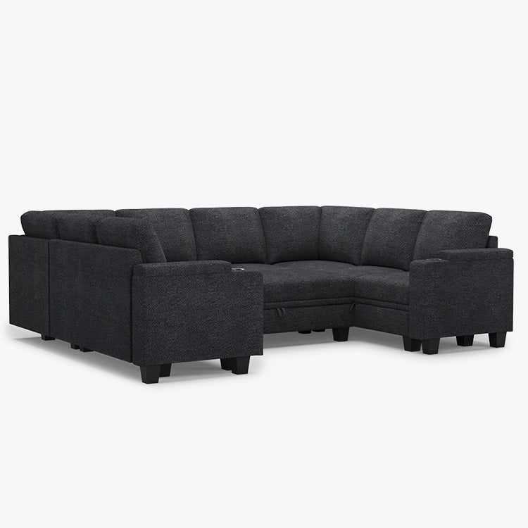 Canapé modulaire 8 places en chenille Belffin
