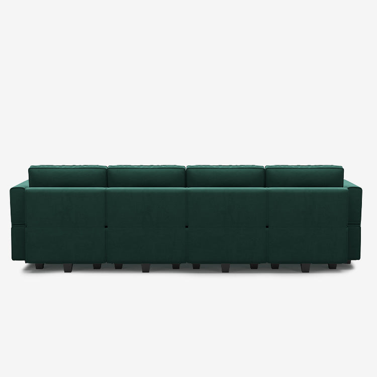 Belffin 6 Seats + 6 Sides Modular Velvet Sofa with Storage Seat
