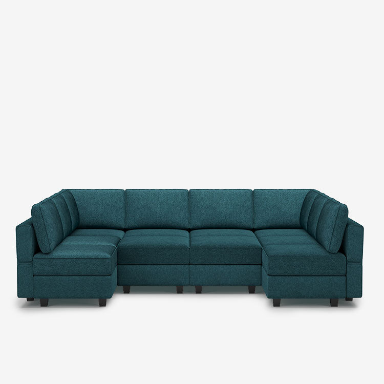Belffin 10 Seats + 10 Sides  Modular Terry Sofa with Storage Seat