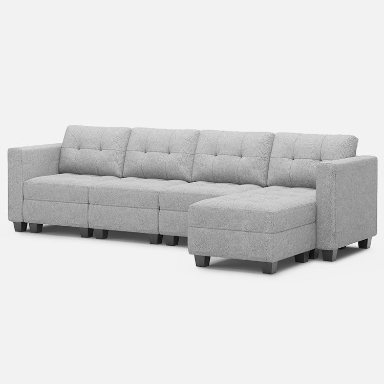 Canapé modulaire Belffin 5 places + 6 côtés avec siège de rangement