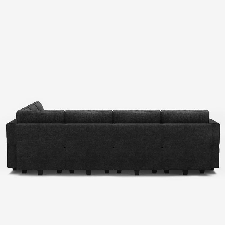 Belffin 7 Seats + 9 Sides Modular Terry Sofa with Storage Seat and Ottoman