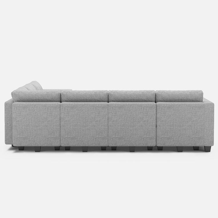 Belffin 7 Seats + 9 Sides Modular Weave Sofa with Ottoman