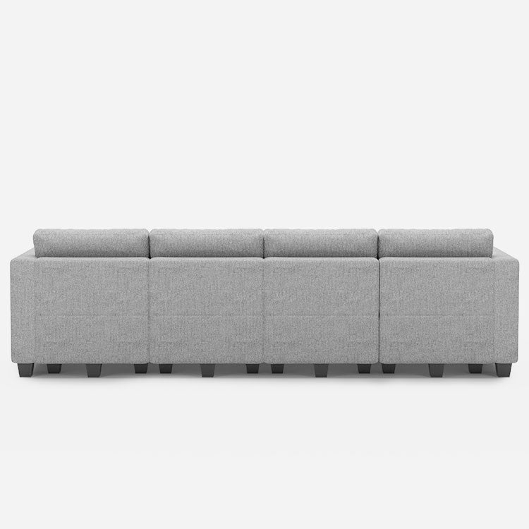 Canapé modulaire Belffin 5 places + 6 côtés avec siège de rangement