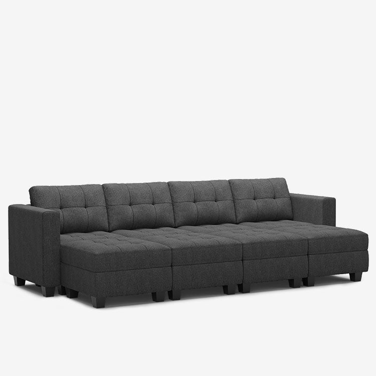 Belffin 8 Seats + 6 Sides Modular Weave Sleeper Sofa with Storage Seat