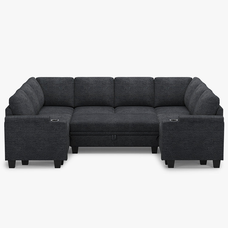 Canapé modulaire 8 places en chenille Belffin