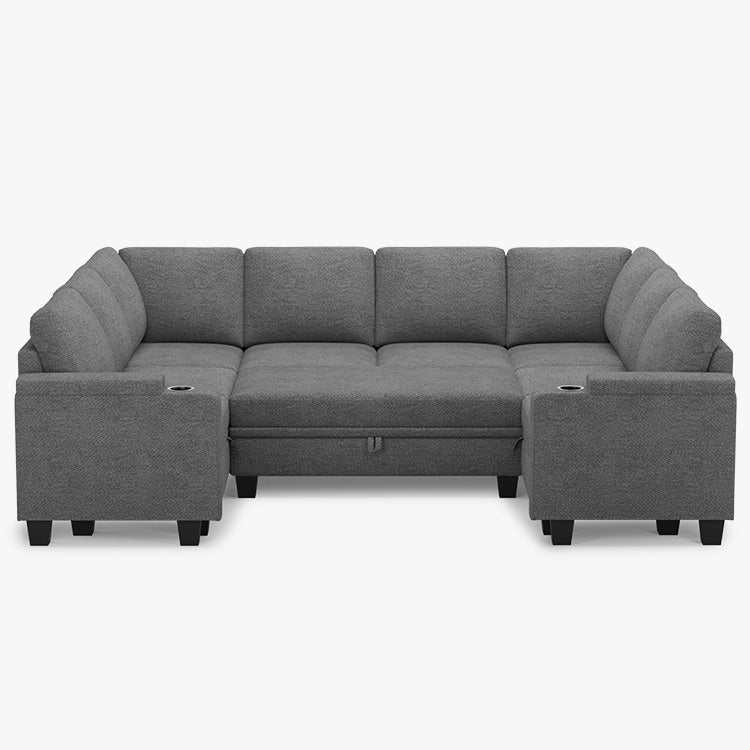 Canapé modulaire 8 places en chenille Belffin