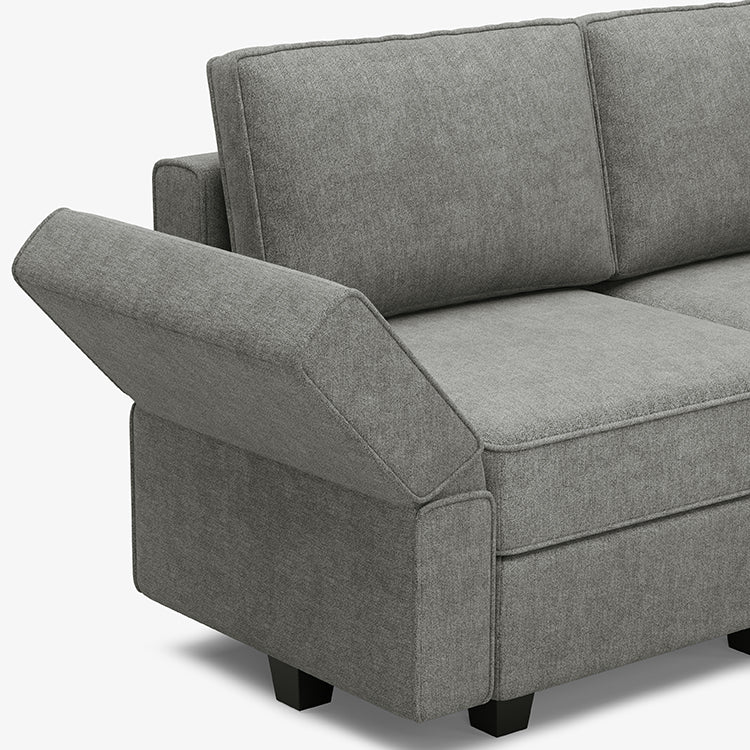 Belffin 14 Seats + 13 Sides  Modular Terry Sofa with Storage Seat and Ottoman