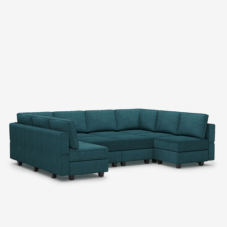 Belffin 10 Seats + 10 Sides  Modular Terry Sofa with Storage Seat