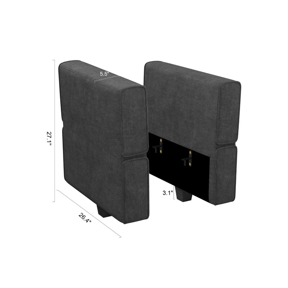 Côtés modulaires en tissu éponge Belffin