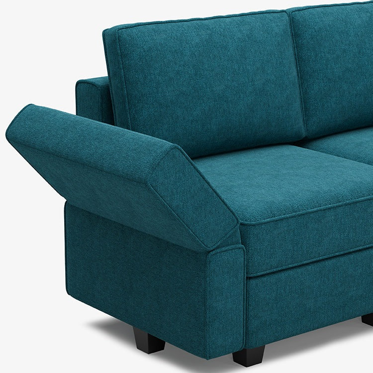 Belffin 14 Seats + 13 Sides  Modular Terry Sofa with Storage Seat and Ottoman