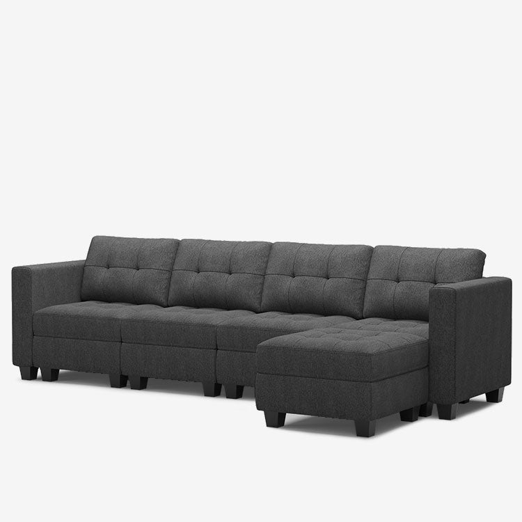 Canapé modulaire Belffin 5 places + 6 côtés avec siège de rangement