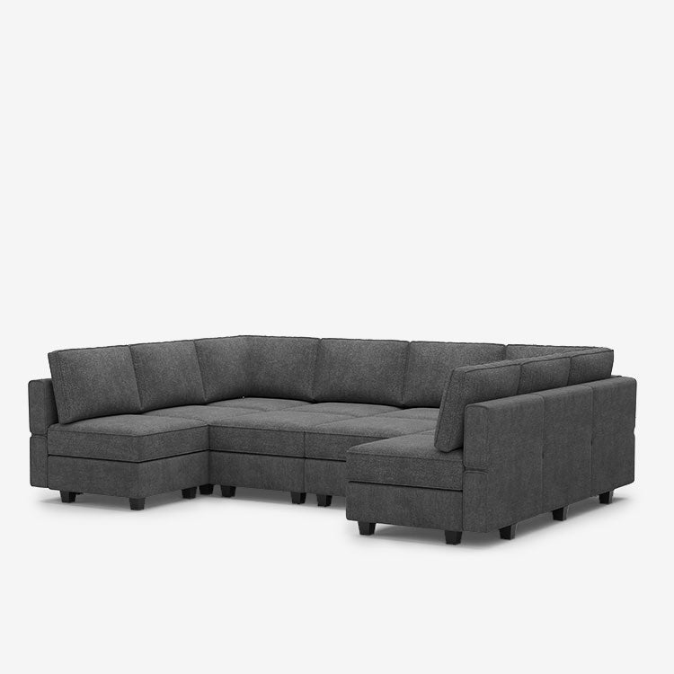 Belffin 10 Seats + 10 Sides  Modular Terry Sofa with Storage Seat