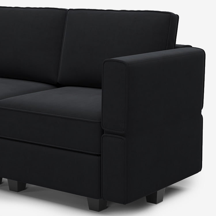 Belffin 9 Seats + 11 Sides Modular Velvet Sofa with Storage Seat and Ottoman