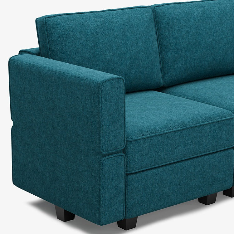 Belffin 14 Seats + 13 Sides  Modular Terry Sofa with Storage Seat and Ottoman